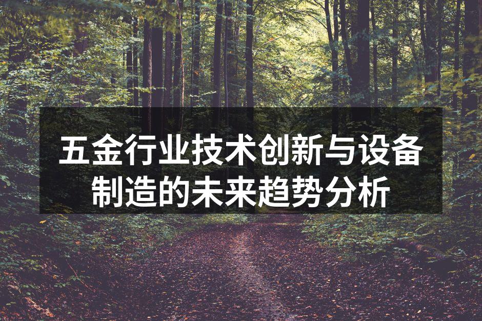 五金行业技术创新与设备制造的未来趋势分析